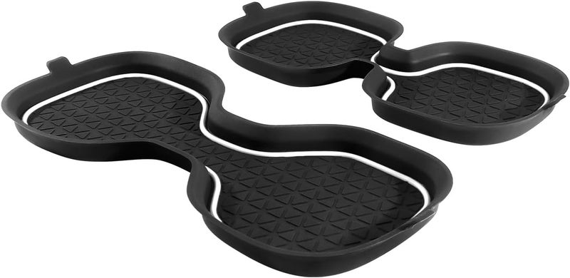KENTUTO for Honda CRV Accessories 2023 2024 2025 2026 3D Cup Holder Center Console Liner Inserts Silicone Anti-dust Mat Pad Interior Decoration (2 Pcs, Whtie Trim) - Image 1